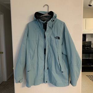 The North Face powder blue jacket